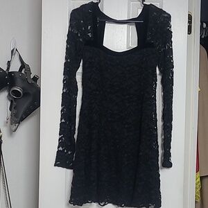 Free people black lacey dress